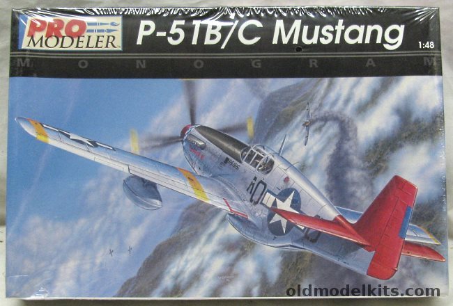 Monogram 1/48 P-51B/C Mustang Pro Modeler - Capt. Edward Toppings 99th Sq Tuskegge Airmen / Lt. Nicholas Megura 334th FS 4th FG / 1st Lt. Edwin Heller 486 FS 353 FG, 85-5931 plastic model kit